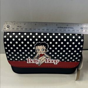 Betty Boop Black and Red Polka Dot Clutch